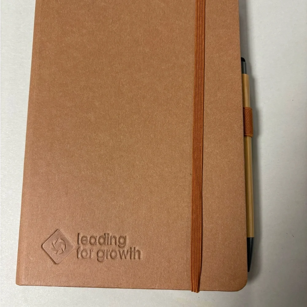 Leading For Growth natural stone journal book with pen